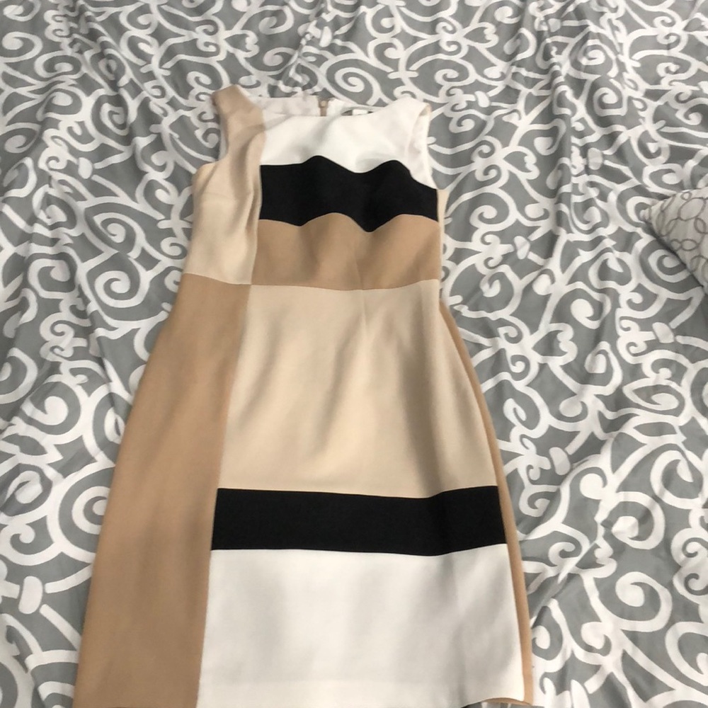 a neutral colored dress